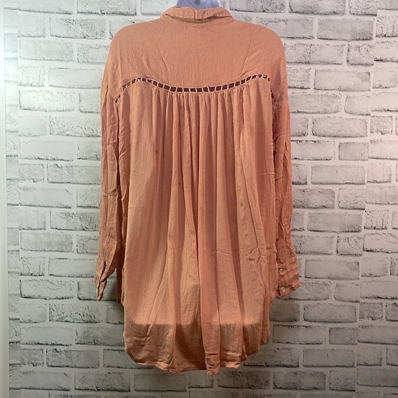 Free People Chemise Katie Bird Shirt Medium - Picture 2 of 11